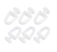 TA-VIGOR 20Pcs Curtain Track Rollers, Plastic Curtain Rail Slider Hooks Pulleys, White Curtain Track Glider Hooks for Window Curtain Door Shower Curtain