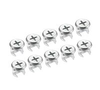 TA-VIGOR 20Pcs Furniture Connecter Cam Lock Nuts Fittings, 13mm x 10mm Screw Eccentric Fasteners for Cabinet Drawer Dresser Wardrobe Furniture Panel Connecting, Silver