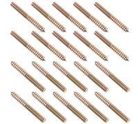 TA-VIGOR 20Pcs Hanger Bolts, M6x60mm Double Headed Bolts Self Tapping Screw, Double Ended Dowel Screws for Wood Connecting