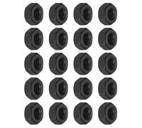 TA-VIGOR 20Pcs Hex Nuts, 1/4"-20 UNC Self Locking Nuts, Carbon Steel Grade 8.8 Oxide Hexagon Nutstones for Lock Washers, Bolts, Screws, Black