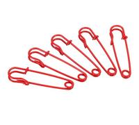 TA-VIGOR 20Pcs Large Safety Pins, 17mm Strong Extra Sturdy Bulk Blanket Pin, Heavy Duty Metal Sewing Pins for Clothes Blankets Crafts Skirts Mattress Tablecloth Thick Fabric Leather,Red