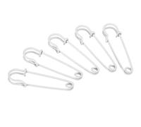 TA-VIGOR 20Pcs Large Safety Pins, 50mm Strong Extra Sturdy Bulk Blanket Pin, Heavy Duty Metal Sewing Pins for Clothes Blankets Crafts Skirts Mattress Tablecloth Thick Fabric Leather,White