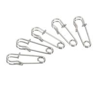 TA-VIGOR 20Pcs Large Safety Pins, 9mm Strong Extra Sturdy Bulk Blanket Pin, Heavy Duty Metal Sewing Pins for Clothes Blankets Crafts Skirts Mattress Tablecloth Thick Fabric Leather,Silver