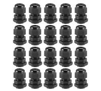 TA-VIGOR 20Pcs M16 x 1.5 Cable Gland, IP68 Waterproof Adjustable Plastic Nylon Wire Connectors Gland Joints for 4mm-8mm Cables, Locknut Stuffing Glands with Locknut and Washer - Black