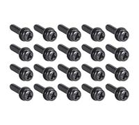 TA-VIGOR 20pcs M5 x 20mm Phillips Pan Head Machine Screws Bolts with Spring and Plain Washers, Carbon Steel Phillips Machine Screw for Heavy-duty Fastening