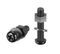 TA-VIGOR 20Pcs M5x25mm Nylon Screw Nut Washer Assortment Kit, Machine Screw Bolt, Waterproof Rustproof Insulation Bolts for Fixing Component, Industrial and Construction Fasteners, Black