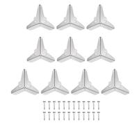 TA-VIGOR 20Pcs Metal Corner Protectors, 19 x 19 x 19mm Edge Guard Decorative Corner Bracket, Silver Angle Brace Cover for Tables Chests Suitcase Jewelry Box, with 60Pcs Screws