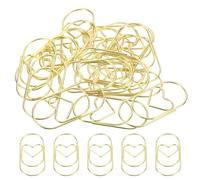 TA-VIGOR 20Pcs Paper Clip, 50mm Heart-Shaped Paperclips Bookmarks, Cute Decorative Fun Clips, Small Paper Clamps School Office Stationery Supplies for Paperwork Documents Bookmarks,Gold