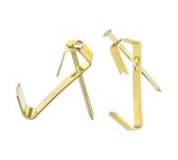 TA-VIGOR 20Pcs Picture Hooks with Nails, 30Lb Heavy Duty Picture Hangers, Metal Frame Hooks for Hanging Pictures, Photo Frames, Mirrors, Clocks, Wall Decor - Gold