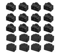 TA-VIGOR 20Pcs RJ45 Silicone Protectors Ethernet Hub Port Anti Dust Cap Cover Black