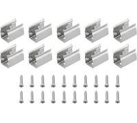 TA-VIGOR 20Pcs Rope Light Mounting Clips, LED Strip Light Clips Wall Channel Mounting Fixing Clamps Holder Accessories with Screws for 4.8-6mmNeon RGB Light Cable Ribbon, Stainless Steel