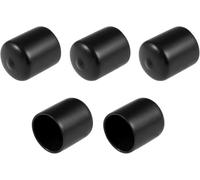 TA-VIGOR 20Pcs Rubber End Caps, 28mm ID Round Flexible Screw End Caps Thread Protectors, Black Vinyl Bolt Covers Rubber Covers for Screws, Tubes, Cables, Wires, etc