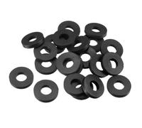 TA-VIGOR 20Pcs Rubber Flat Washers, 18mm OD, 8mm ID, 3mm Thickness, Heavy Duty Black Rubber Grommet Vibration Dampening Sealing Pads for Faucet, Pipe, Water Hose, Bolt Fasteners