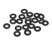 TA-VIGOR 20Pcs Rubber Flat Washers, 9mm OD, 4mm ID, 1.2mm Thickness, Heavy Duty Black Rubber Grommet Vibration Dampening Sealing Pads for Faucet, Pipe, Water Hose, Bolt Fasteners
