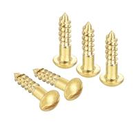 TA-VIGOR 20Pcs Self Tapping Screws, M3 Slotted Pan Head Screw, 12mm Round Head Slotted Tapping Screws, Brass Machine Wood Fasteners Bolts for Wood, Drywall, Furniture, Repairing