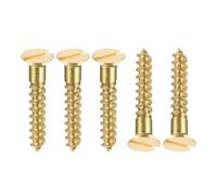 TA-VIGOR 20Pcs Self Tapping Screws, M5 Slotted Flat Head Screw, 30mm Round Head Slotted Tapping Screws, Brass Machine Wood Fasteners Bolts for Wood, Drywall, Furniture, Repairing