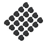 TA-VIGOR 20Pcs Silicone Snap in Locking Hole Plugs, 8.5mm Diameter Hole Stoppers, Rubber Panel Seal Cover Flush Type Panel Round for Kitchen Rubber Bulkheads Waterproof Sealing Plugs, Black