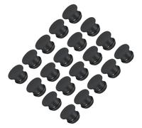 TA-VIGOR 20Pcs Silicone Snap in Locking Hole Plugs, 9mm Diameter Hole Stoppers, Rubber Panel Seal Cover Flush Type Panel Round for Kitchen Rubber Bulkheads Waterproof Sealing Plugs, Black