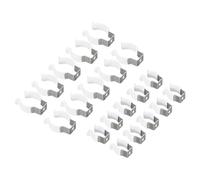 TA-VIGOR 20Pcs T5 T8 U Clips Holder Bracket for LED Light Bulb Mounting Bracket Support Stainless Steel Fluorescent Tube Holder Pipe Clamps Spring Holder Tool Clips to Prevent Sagging, White