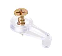 TA-VIGOR 20Set Clear Glass Retainer Clips with Screws, 1 Inch Transparent Cabinet Door and Mirror Clips Kit for 4mm Glass Panels, Window and Shelf Fixing Holders