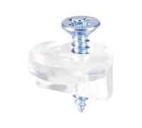 TA-VIGOR 20Set Glass Retainer Clips Kit 13mm x 6.8mm, Clear Plastic Mirror Holder Clips with Screws, Door Cabinet Glass Fixing Clips for 3-4mm Panels, Retaining Clip Set for Windows, Shelves