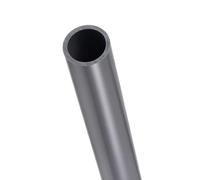 TA-VIGOR 21mm ID 25mm OD PVC Rigid Round Pipe, 0.35M Length Plastic Tube, High Impact Straight Duct Channel for DIY Decoration, Water Cooling System, Fish Tank, Decoration, Cable Sleeve, Light Grey