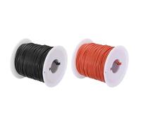 TA-VIGOR 22AWG Silicone Electrical Wire 30m/98.4ft Black Red Set, Flexible Stranded Tinned Copper Insulated Cable 600V High Temp Wire for Car, Automotive, Model Railway, DIY, Appliances - 2 Pack