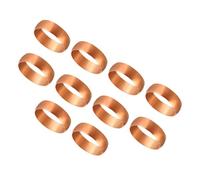 TA-VIGOR 22mm Tube OD Compression Sleeves Ferrules, 10PCS Copper Ferrule Fitting Brass Compression Fittings, Copper Olives Assortment Kit for Oil Water Air Pipe
