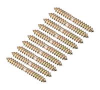 TA-VIGOR 24Pcs Hanger Bolts, M6x50mm Double Ended Self-Tapping Thread Wood to Wood Dowel Screws, Double Ended Dowel Screws, Screw Dowels Hanger for Wood Connecting