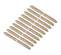 TA-VIGOR 24Pcs Hanger Bolts, M6x70mm Double Ended Self-Tapping Thread Wood to Wood Dowel Screws, Double Ended Dowel Screws, Screw Dowels Hanger for Wood Connecting