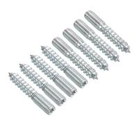 TA-VIGOR 24Pcs Hanger Bolts, M8x50mm Double Headed Bolts Self Tapping Screw, Double Ended Dowel Screws for Wood Joint Furniture