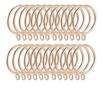 TA-VIGOR 24Pcs Metal Curtain Rings, 45mm Internal Diameter, Gold Tone