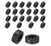 TA-VIGOR 24pcs Rubber Spacers 16mm OD x 8.5m ID x 5mm Height - Anti-Vibration Rubber Blocks and Pads for Home, Car, Appliances - Shock Absorbing, Noise Reducing, Anti-Skid Washers
