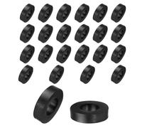 TA-VIGOR 24Pcs Rubber Spacers 20mm OD x 10mm ID x 5mm Height - Anti-Vibration Rubber Blocks and Pads for Cars, Home Appliances, DIY - Shock Absorbing, Noise Reducing, Anti-Skid Washers