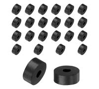 TA-VIGOR 24pcs Rubber Spacers 20mm OD x 6mmx ID x 8mm Height - Anti-Vibration Rubber Blocks and Pads for Home, Car, Appliances - Shock Absorbing, Noise Reducing, Anti-Skid Washers
