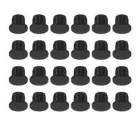 TA-VIGOR 24Pcs Silicone Hole Plugs, 12mm Diameter Hole Stoppers, Soft Flexible Rubber Panel Seal Cover Flush Type Panel Round for Kitchen Rubber Bulkheads Waterproof Sealing Plugs, Black