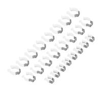 TA-VIGOR 24Pcs T5 T8 T10 U Clips Holder Bracket for LED Light Bulb Mounting Bracket Support Stainless Steel Fluorescent Tube Holder Pipe Clamps Spring Holder Tool Clips to Prevent Sagging, White