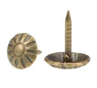 TA-VIGOR 25 Pcs Upholstery Tacks Pins, Upholstery Nails, Decorative Furniture Nails & Thumb Tacks for Sofa Chair Bed Antique Upholstery Studs - 8x10mm (Bronze)