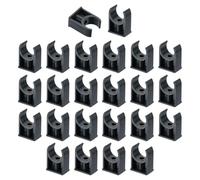 TA-VIGOR 25mm PVC Water Pipe Clamps Clips, 24pcs U-Shaped Tubing Hose Buckles for 25mm OD Tubing, TV Trays Hose Hanger Support Pex Tubing Hose Clamps Universal Single Pipe Clip
