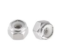 TA-VIGOR 25Pcs 1/4-20UNC Nylon Hex Lock Nuts, 304 Stainless Steel Nylon Insert Self-locking Nuts, Hexagon Threaded Nyloc Nut for Lock Washers Bolts Screws