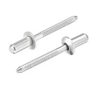 TA-VIGOR 25Pcs 4.8mm x 11mm Stainless Steel Blind Rivets, Close End Dome Head Pop Rivets for Metal and Wood, Heavy Duty Rivet Set for DIY, Marine, and Furniture Fixings