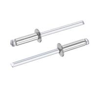 TA-VIGOR 25pcs 4mm x 13mm Blind Rivets, 304 Stainless Steel Pop Rivets with Flat Head, Open End Rivet for DIY and Outdoor Use, Rust Resistant Fixings