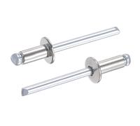 TA-VIGOR 25pcs 5mm x 10mm Blind Rivets, 304 Stainless Steel Pop Rivets with Flat Head, Open End Rivet for DIY and Outdoor Use, Rust Resistant Fixings