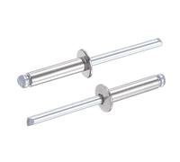 TA-VIGOR 25pcs 5mm x 20mm Blind Rivets, 304 Stainless Steel Pop Rivets with Flat Head, Open End Rivet for DIY and Outdoor Use, Rust Resistant Fixings
