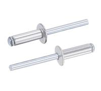 TA-VIGOR 25Pcs 6mm x 20mm Aluminium Blind Rivets, Open End Pop Rivets with Dome Head, Heavy Duty Pull Rivet for Metal Wood Plastic, Indoor Outdoor Fixings