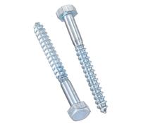 TA-VIGOR 25Pcs Coach Screws, M6 x 60mm Hex Head Lag Bolts, Carbon Steel Zinc Plated Sleeper Concrete Wood Screw Hexagon Lag Half Thread Self-Tapping Bolts for Outdoor Use in Decking, Fencing