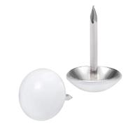 TA-VIGOR 25Pcs Decorative Upholstery Tacks for Furniture Sofa Chair Bed, 11mm x 17mm White Nailhead Trim for Upholstery Nails, DIY Crafts & Home Décorb