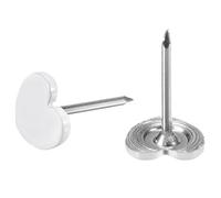 TA-VIGOR 25PCS Heart Push Pins, Cute Thumb Tacks for Cork Board Bulletin Board Photo Wall Decorative Flat Plastic Pins with Steel Points White