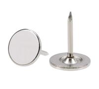 TA-VIGOR 25Pcs Heavy Duty Flat Head Push Pins, Decorative Thumb Tacks for Wall, Furniture Cork Board & Bulletin Board, 11mm x 15mm Upholstery Tacks for Home Office & DIY Use, Silver