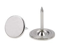 TA-VIGOR 25Pcs Heavy Duty Flat Head Push Pins, Decorative Thumb Tacks for Wall, Furniture Cork Board & Bulletin Board - 11mm x 13mm Upholstery Tacks for Home Office & DIY Use, Silver